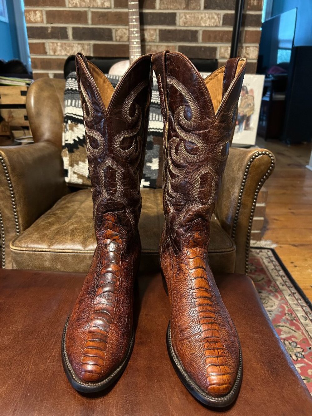 El Dorado Black Cherry Ostrich Leg 8.5 D